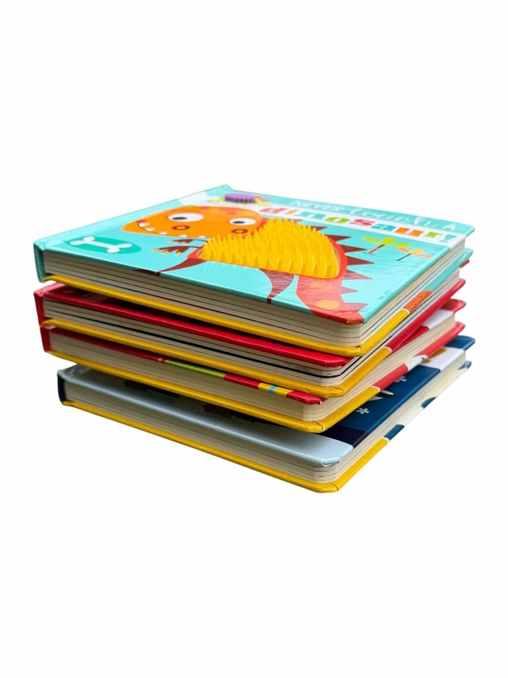 Never Touch a Board Book Lot of 4 Dinosaur Skunk Elf Polar Bear Touch & Feel